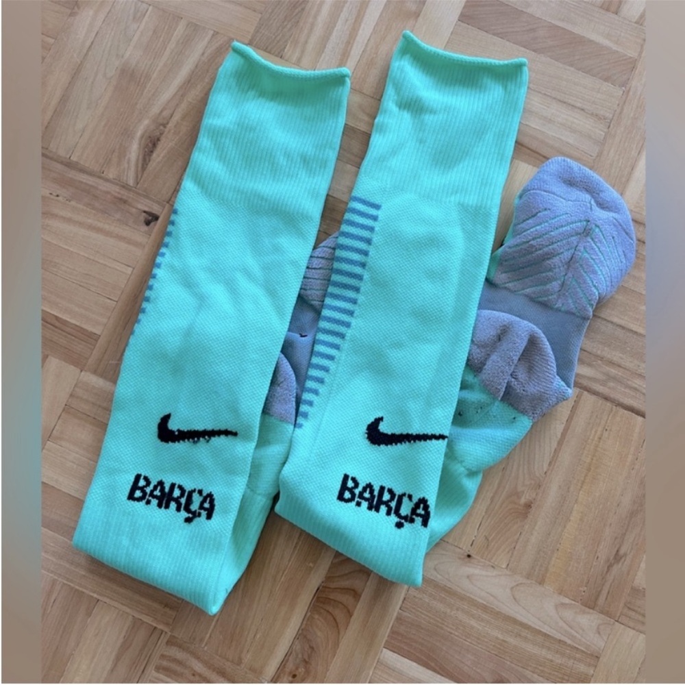 Official FC Barcelona Mint Green Soccer Socks